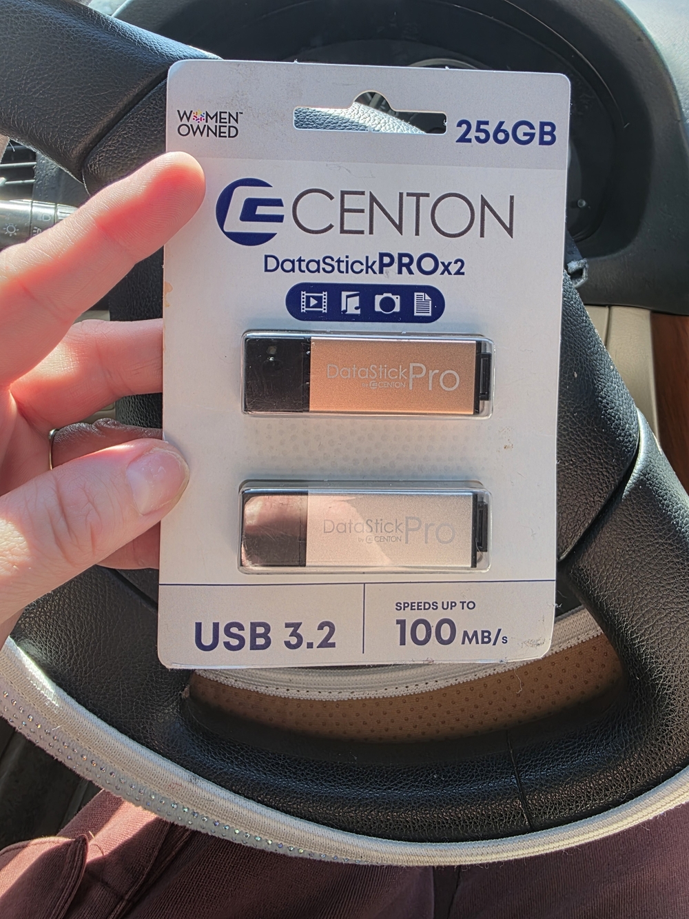 Centon DataStick PRO x2 256GB USB 3.2 Flash Drives - Rose Gold & Silver